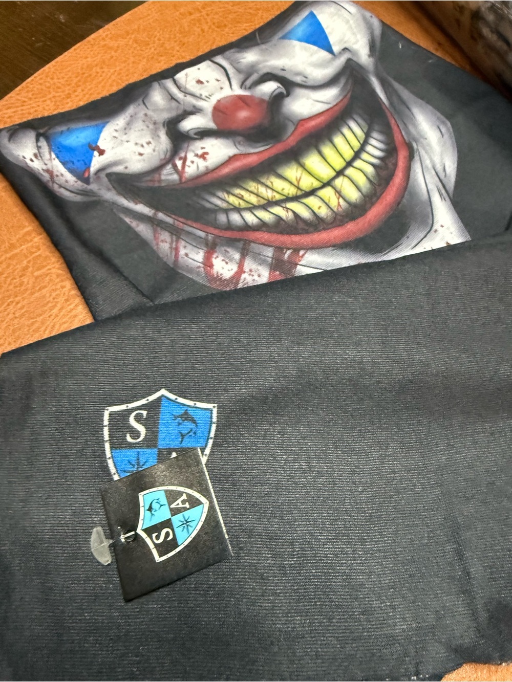 New 5 pack of Skull Clown “MR. JOKER” Face Neck Gaiter Mask - Black